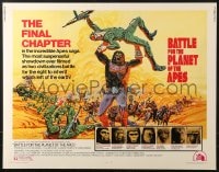 9z814 BATTLE FOR THE PLANET OF THE APES 1/2sh 1973 great sci-fi artwork of war between apes & humans!