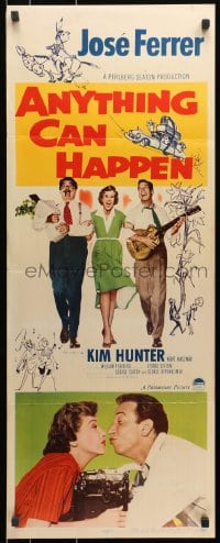 9z012 ANYTHING CAN HAPPEN insert 1952 Jose Ferrer, Kim Hunter, Kurt Kasznar, wacky artwork!