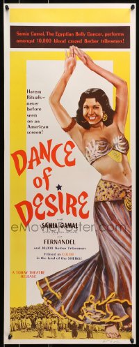 9z009 ALI BABA & THE FORTY THIEVES insert R1960 art of sexy Samia Gamal in Dance of Desire!