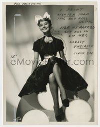 1a086 AUDREY HEPBURN 7.75x10 still 1951 Laughter in Paradise, super young portrait by Buckingham!