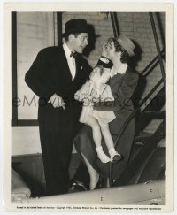 1a090 BACHELOR DADDY 8.25x10 still 1941 surprised Donald Woods with Kathrym Adams & Baby Sandy!