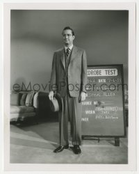 1a115 BENNY GOODMAN STORY 4x5 wardrobe test photo 1956 Steve Allen in suit with hat in hand!