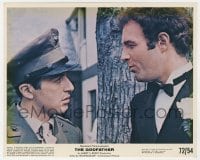 1a016 GODFATHER color 8x10 still 1972 close up of Al Pacino & James Caan staring at each other!