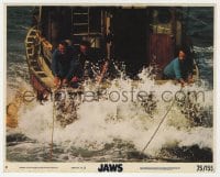 1a025 JAWS 8x10 mini LC #8 1975 Roy Scheider, Richard Dreyfuss & Shaw need a bigger boat!