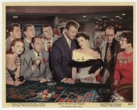 1a031 MEET ME IN LAS VEGAS color 8x10 still #3 1956 Dan Dailey & Cyd Charisse gambling at roulette!