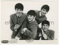 1a100 BEATLES deluxe English 6.5x8.5 still 1963 classic Dezo Hoffman close up in collarless suits!