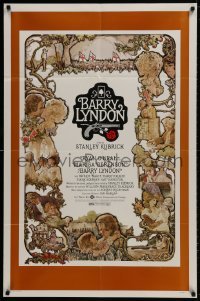 1b101 BARRY LYNDON 1sh 1975 Stanley Kubrick, Ryan O'Neal, great colorful art of cast by Gehm!