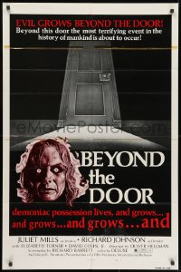 1b117 BEYOND THE DOOR style B 1sh 1974 demonic possession lives, most terrifying event of mankind!