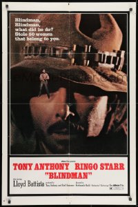 1b140 BLINDMAN 1sh 1972 Tony Anthony, Ringo Starr, spaghetti western!