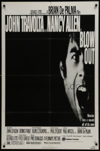 1b144 BLOW OUT 1sh 1981 John Travolta, Brian De Palma, murder has a sound all of its own!