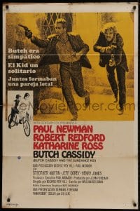 1b175 BUTCH CASSIDY & THE SUNDANCE KID int'l Spanish 1sh 1969 Paul Newman, Robert Redford, Ross!