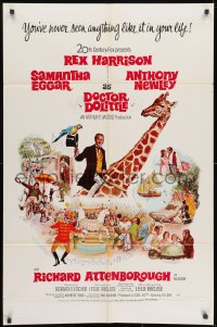 1b270 DOCTOR DOLITTLE 1sh 1967 Rex Harrison speaks with animals, directed by Richard Fleischer!
