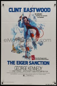 1b294 EIGER SANCTION 1sh 1975 Clint Eastwood's lifeline was held by the assassin he hunted!