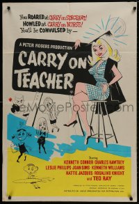 1b009 CARRY ON TEACHER English 1sh 1959 Gerald Thomas sexploitation comedy sequel, sexy comic art!