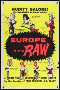 1b307 EUROPE IN THE RAW 1sh 1963 Gigi La Touche, Abundavita, Russ Meyer directed!
