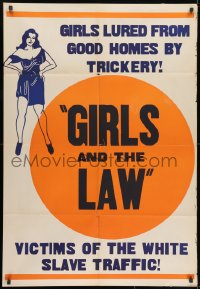 1b992 WOMAN UNAFRAID 1sh R1930s Lucile Gleason saves girls lured from good homes by trickery, rare!