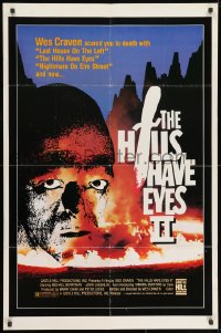 1b427 HILLS HAVE EYES 2 1sh 1985 Wes Craven horror, cool horror art of Michael Berryman!