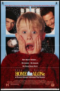 1b430 HOME ALONE 1sh 1990 classic Macaulay Culkin, Daniel Stern, Joe Pesci!