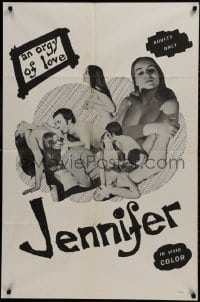 1b474 JENNIFER 1sh 1970 Seemore Doules sexploitation, an orgy of love!