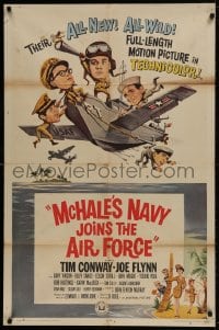 1b577 McHALE'S NAVY JOINS THE AIR FORCE 1sh 1965 great art of Tim Conway in wacky flying ship!