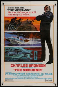 1b580 MECHANIC style B 1sh 1972 Charles Bronson has more than a hundred ways to kill!