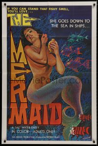 1b582 MERMAID 1sh 1973 incredible Ekaleri art of sexy mermaid perfuming herself underwater!