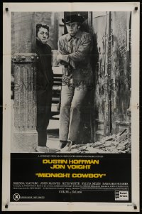 1b588 MIDNIGHT COWBOY 1sh 1969 Dustin Hoffman, Jon Voight, John Schlesinger classic, x-rated!