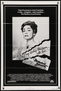 1b596 MOMMIE DEAREST 1sh 1981 great portrait of Faye Dunaway as legendary actress Joan Crawford!