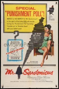 1b605 MR. SARDONICUS 1sh 1961 William Castle, the only picture with the punishment poll!
