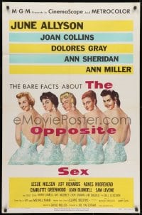 1b658 OPPOSITE SEX 1sh 1956 sexy June Allyson, Joan Collins, Dolores Gray, Ann Sheridan, Ann Miller