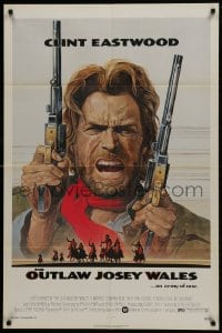 1b662 OUTLAW JOSEY WALES NSS style 1sh 1976 Clint Eastwood is an army of one, Roy Anderson art!