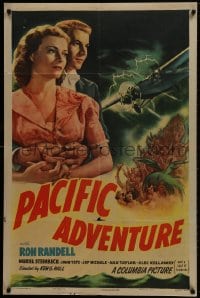1b665 PACIFIC ADVENTURE 1sh 1947 1st man to fly from Australia to the United States, cool art!
