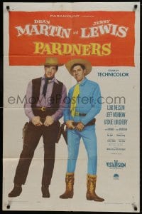 1b670 PARDNERS 1sh 1956 great full-length image of cowboys Jerry Lewis & Dean Martin!