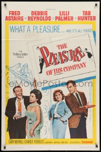 1b693 PLEASURE OF HIS COMPANY 1sh 1961 Fred Astaire, Debbie Reynolds, Lilli Palmer, Tab Hunter!