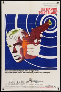 1b694 POINT BLANK 1sh 1967 cool art of Lee Marvin, Angie Dickinson, John Boorman film noir!