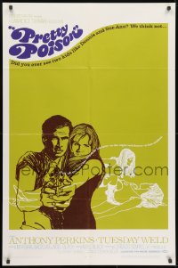1b700 PRETTY POISON style A 1sh 1968 psycho Anthony Perkins & crazy Tuesday Weld!