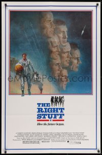 1b741 RIGHT STUFF 1sh 1983 great Tom Jung montage art of the first NASA astronauts!