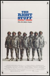 1b742 RIGHT STUFF advance 1sh 1983 great line up of the first NASA astronauts all suited up!