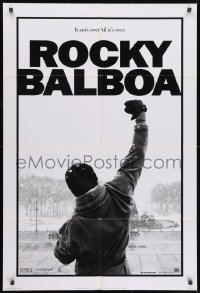 1b750 ROCKY BALBOA style A int'l DS 1sh 2006 boxing sequel, director & star Sylvester Stallone w/fist in air!