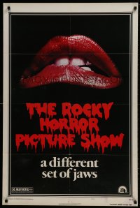 1b751 ROCKY HORROR PICTURE SHOW style A 1sh 1975 c/u lips image, a different set of jaws!