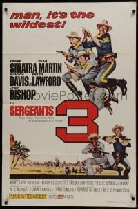 1b789 SERGEANTS 3 1sh 1962 John Sturges, Frank Sinatra, Rat Pack parody of Gunga Din!