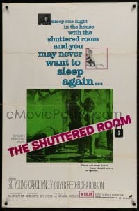 1b800 SHUTTERED ROOM 1sh 1968 Gig Young, Carol Lynley, what's inside must never be seen!