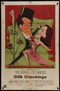 1b805 SILK STOCKINGS 1sh 1957 art of Fred Astaire & Cyd Charisse by Jacques Kapralik!