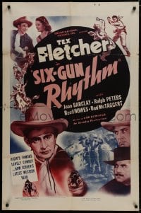 1b812 SIX-GUN RHYTHM 1sh 1939 Tex Fletcher, Joan Barclay, Sam Newfield western!