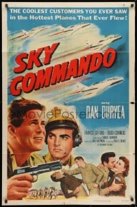 1b815 SKY COMMANDO 1sh 1953 Korean War pilot Dan Duryea flies the hottest planes ever!