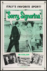 1b830 SORRY, SIGNORINA 1sh 1960s Italy's favorite sport, watching sexy women!
