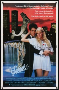 1b840 SPLASH 1sh 1984 Tom Hanks loves mermaid Daryl Hannah in New York City under Twin Towers!