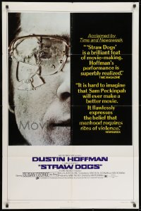 1b854 STRAW DOGS style C 1sh 1972 Sam Peckinpah, Dustin Hoffman w/broken glasses!