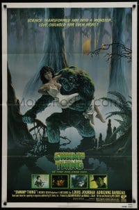1b862 SWAMP THING NSS style 1sh 1982 Wes Craven, Hescox art of him holding sexy Adrienne Barbeau!
