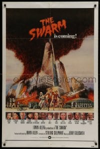 1b863 SWARM style B int'l 1sh 1978 directed by Irwin Allen, all-star cast, killer bee attack is coming!